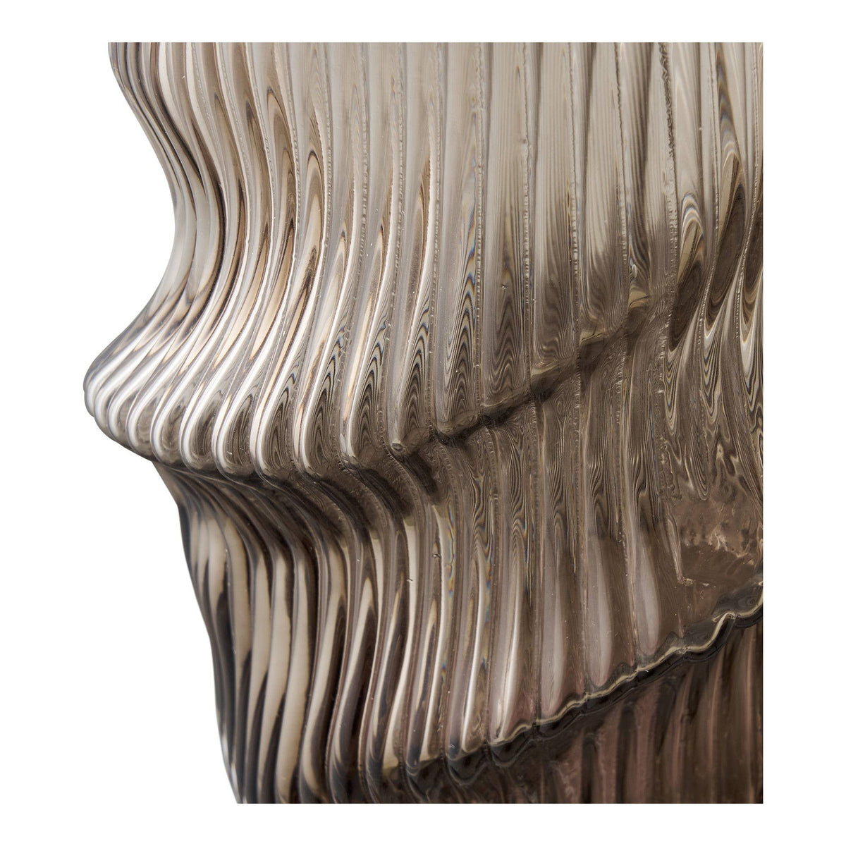 Glazen Vaas Bruin Ø17 × 25 cm
