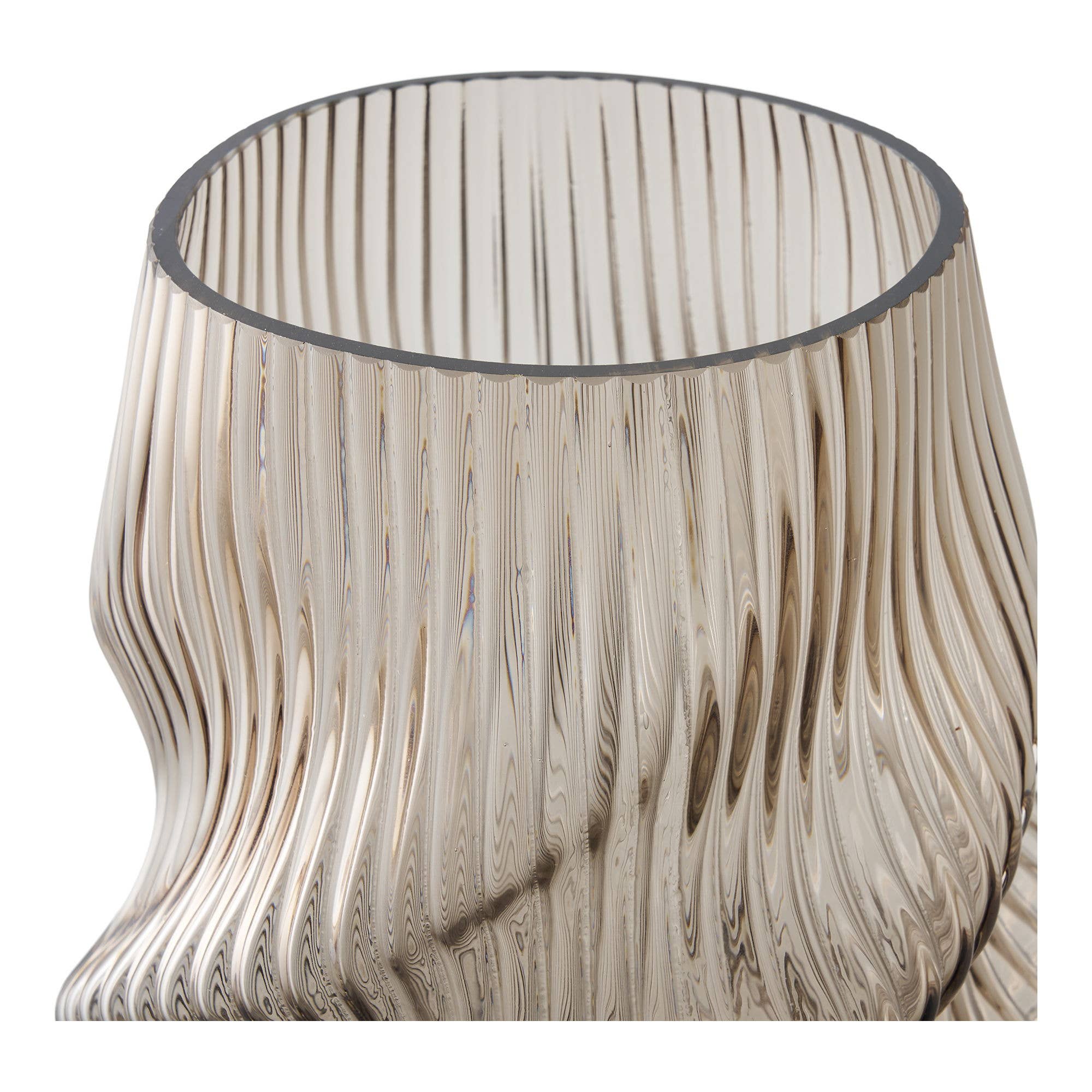 Glazen Vaas Bruin Ø17 × 25 cm