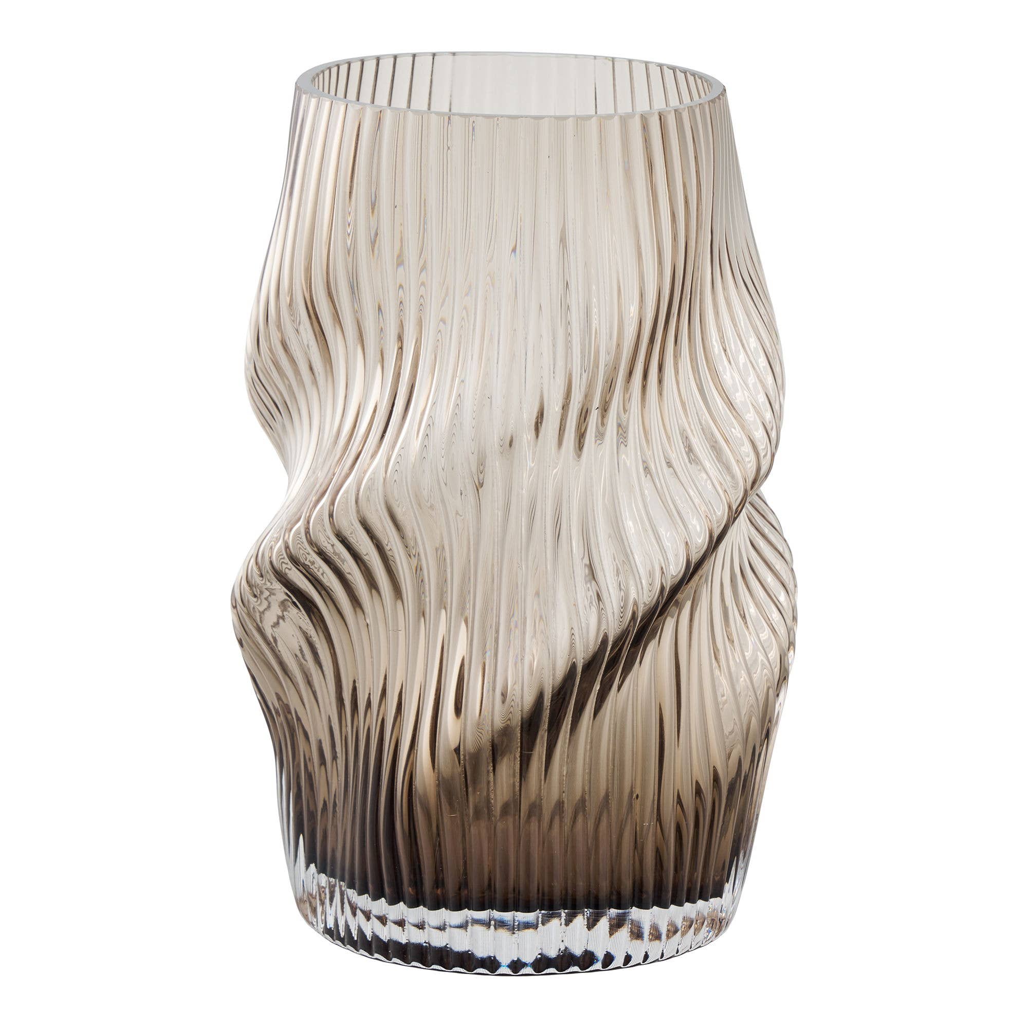 Glazen Vaas Bruin Ø17 × 25 cm