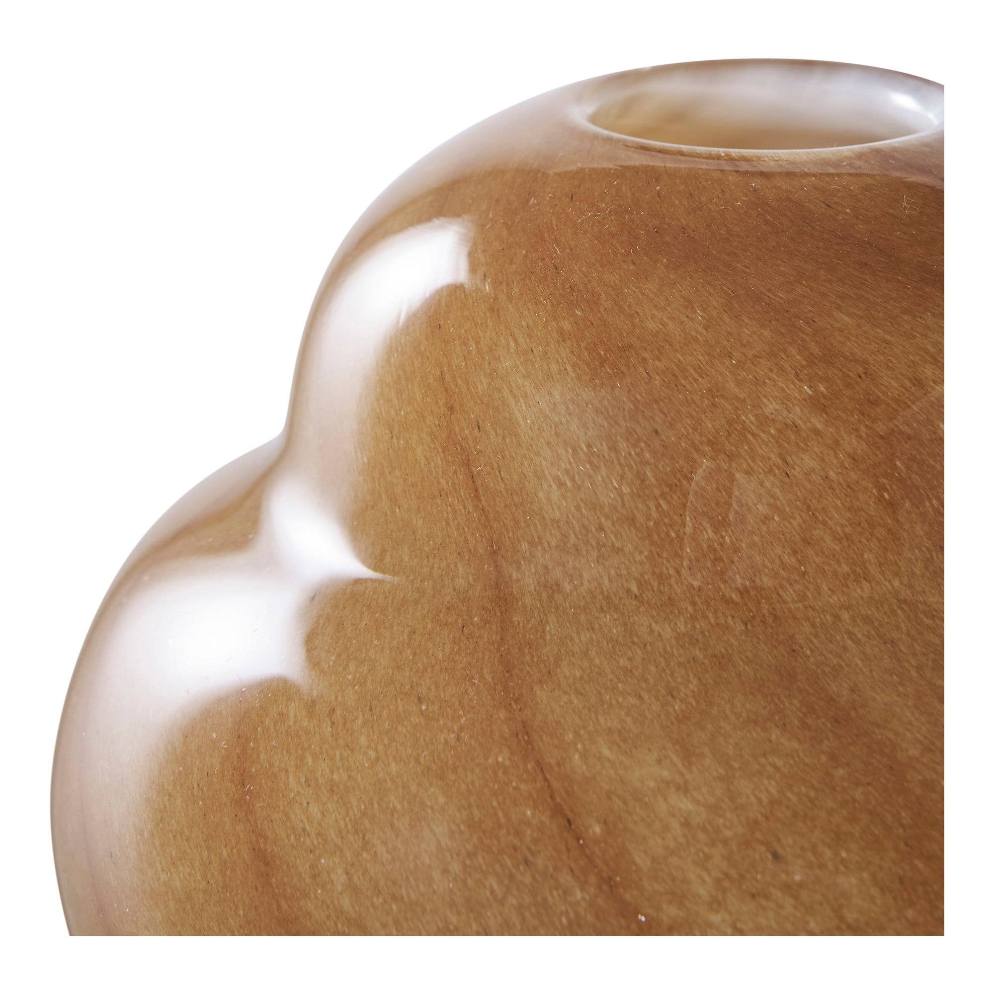 Glazen Vaas Bruin Ø16,5 × 17 cm